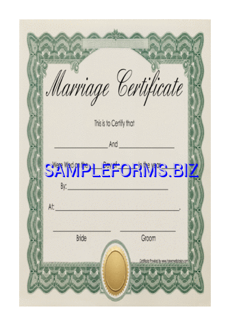 Marriage Certificate 1 pdf free